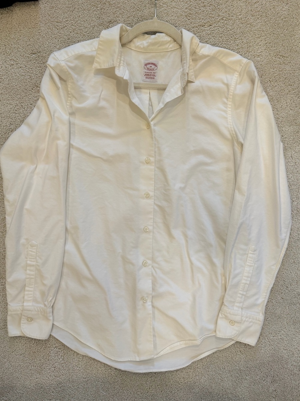 Brooks Brothers White Long-Sleeve Button Shirt